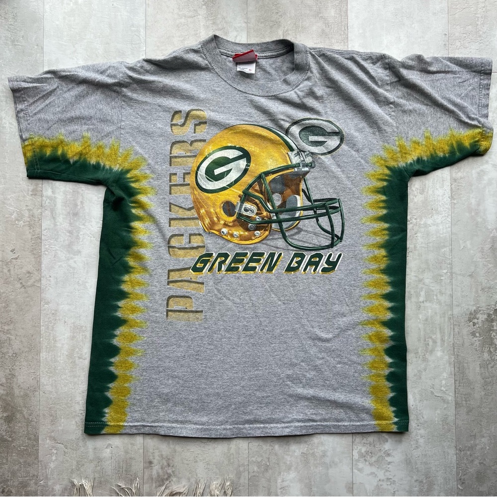 Nfl Green Bay packers tie dye tee football short sleeve size Large